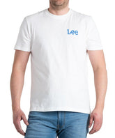 Lee Medium Wobbly Tee Męski T-Shirt Koszulka Logo Nadruk Bright White LL04FQLJ 112331451